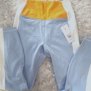 Spiritual Gangster Cora Color Block 7/8 Legging Windsurfer and Yellow